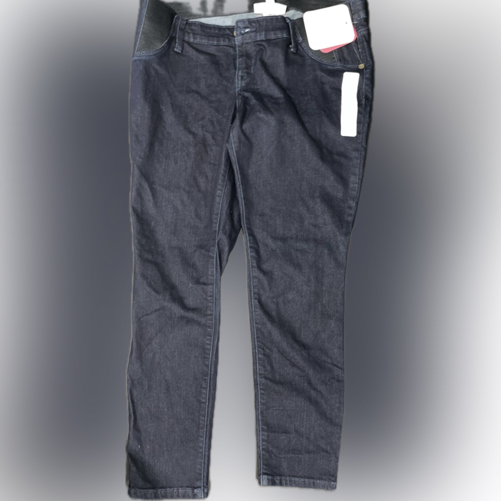 Under Belly Skinny Jeans Isabel Maternity by Ingrid & Isabel Dark Wash Woman NEW - Picture 1 of 5